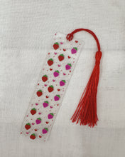 Load image into Gallery viewer, STRAWBERRIES & HEARTS handmade bookmark