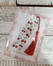 Load image into Gallery viewer, CHERRIES handmade bookmark