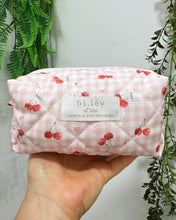 Load image into Gallery viewer, SWEET CHERRY BOXY padded handmade pouch