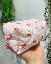 Load image into Gallery viewer, SWEET CHERRY BOXY padded handmade pouch