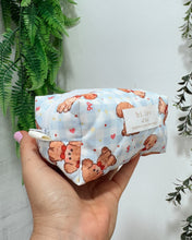 Load image into Gallery viewer, PUPPY RED BOW BOXY padded handmade pouch