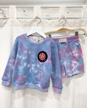 Load image into Gallery viewer, BABY & KIDS PINK N BLUE tie-dye jogger shorts