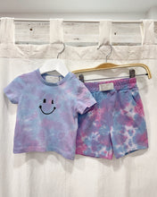 Load image into Gallery viewer, BABY & KIDS PINK N BLUE tie-dye jogger shorts