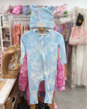 Load image into Gallery viewer, BABY BLUE CRUSH tie-dye romper