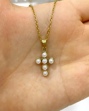 Load image into Gallery viewer, CROSS PEARL necklace