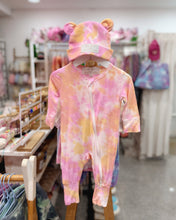 Load image into Gallery viewer, BABY LEMON ROSÉ tie-dye romper