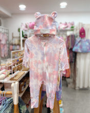 Load image into Gallery viewer, BABY TROPICAL SUNSET tie-dye Bear Beanie
