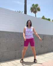 Load image into Gallery viewer, Fuchsia pink organic cotton biker shorts