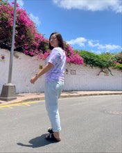 Load image into Gallery viewer, Black pink tie-dye GOTS organic cotton t-shirt for him and for her. Unisex collection.