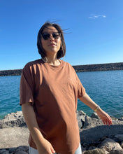 Load image into Gallery viewer, Caramel mocha brown basic organic cotton t-shirt for men and women