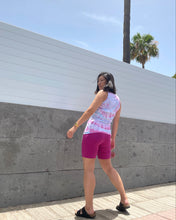 Load image into Gallery viewer, Fuchsia pink organic cotton biker shorts