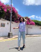 Load image into Gallery viewer, Black pink tie-dye GOTS organic cotton t-shirt for him and for her. Unisex collection.