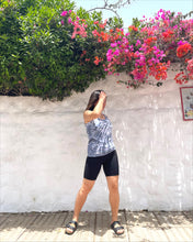 Load image into Gallery viewer, BLACK tie-dye sleeveless top. Organic cotton.