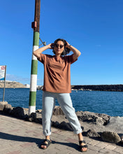 Load image into Gallery viewer, Caramel mocha brown basic organic cotton t-shirt for men and women