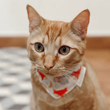 Load image into Gallery viewer, WHITE FOX pet bandanas. Handmade.