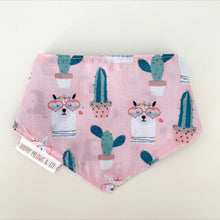 Load image into Gallery viewer, Llama + Pelican reversible pet bandana. Handmade.
