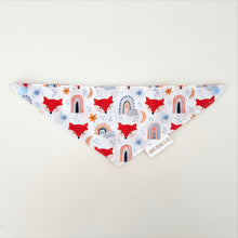 Load image into Gallery viewer, White fox pet bandana. Handmade.