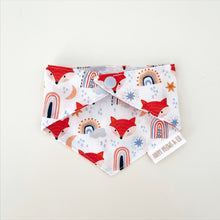 Load image into Gallery viewer, White fox pet bandana. Handmade.