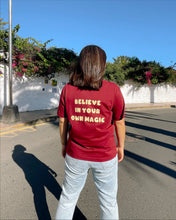 Load image into Gallery viewer, Burgundy GOTS certified organic cotton basic t-shirt