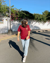 Load image into Gallery viewer, Burgundy GOTS certified organic cotton basic t-shirt