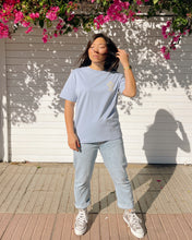Load image into Gallery viewer, Sky blue GOTS certified organic cotton basic t-shirt