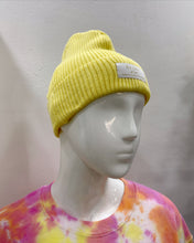 Load image into Gallery viewer, Organic cotton lemon yellow beanie