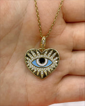 Load image into Gallery viewer, HEART EVIL EYE necklace