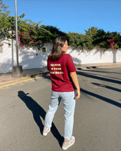 Load image into Gallery viewer, Burgundy GOTS certified organic cotton basic t-shirt