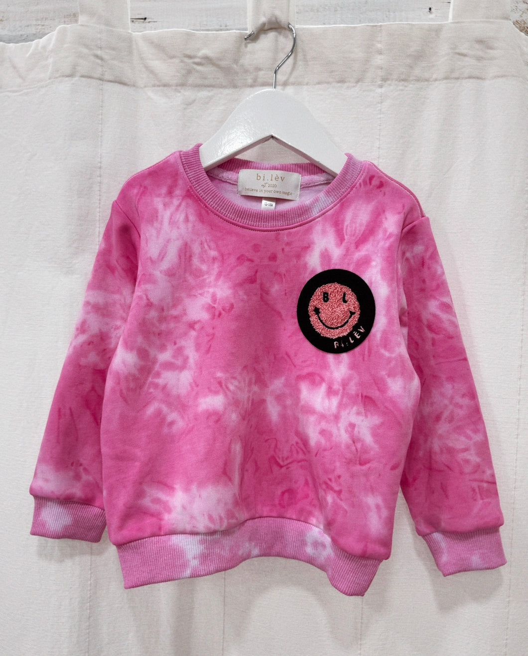 BABY & KIDS BL BUBBLE PINK tie-dye sweatshirt