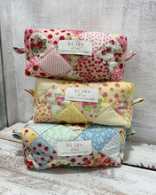 Load image into Gallery viewer, STRAWBERRY FARM BLUE padded handmade pouch
