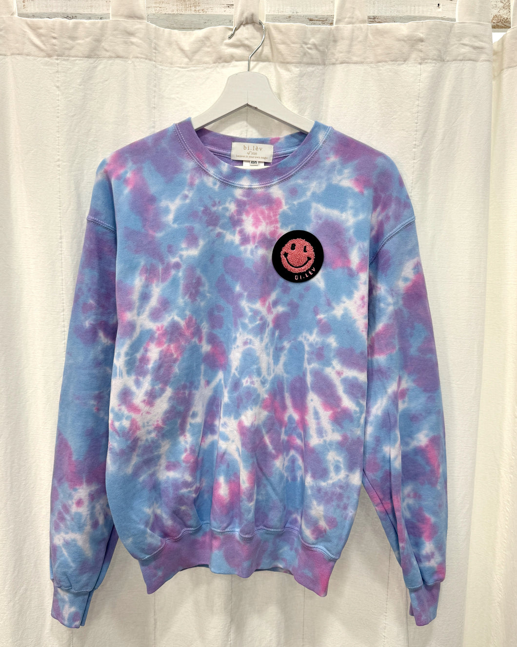 PINK N BLUE tie-dye sweatshirt