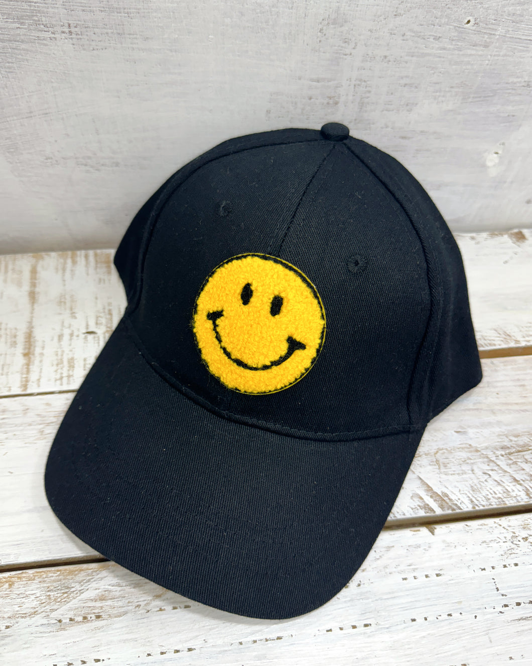 SMILE DARK BLACK Yellow Baseball Cap