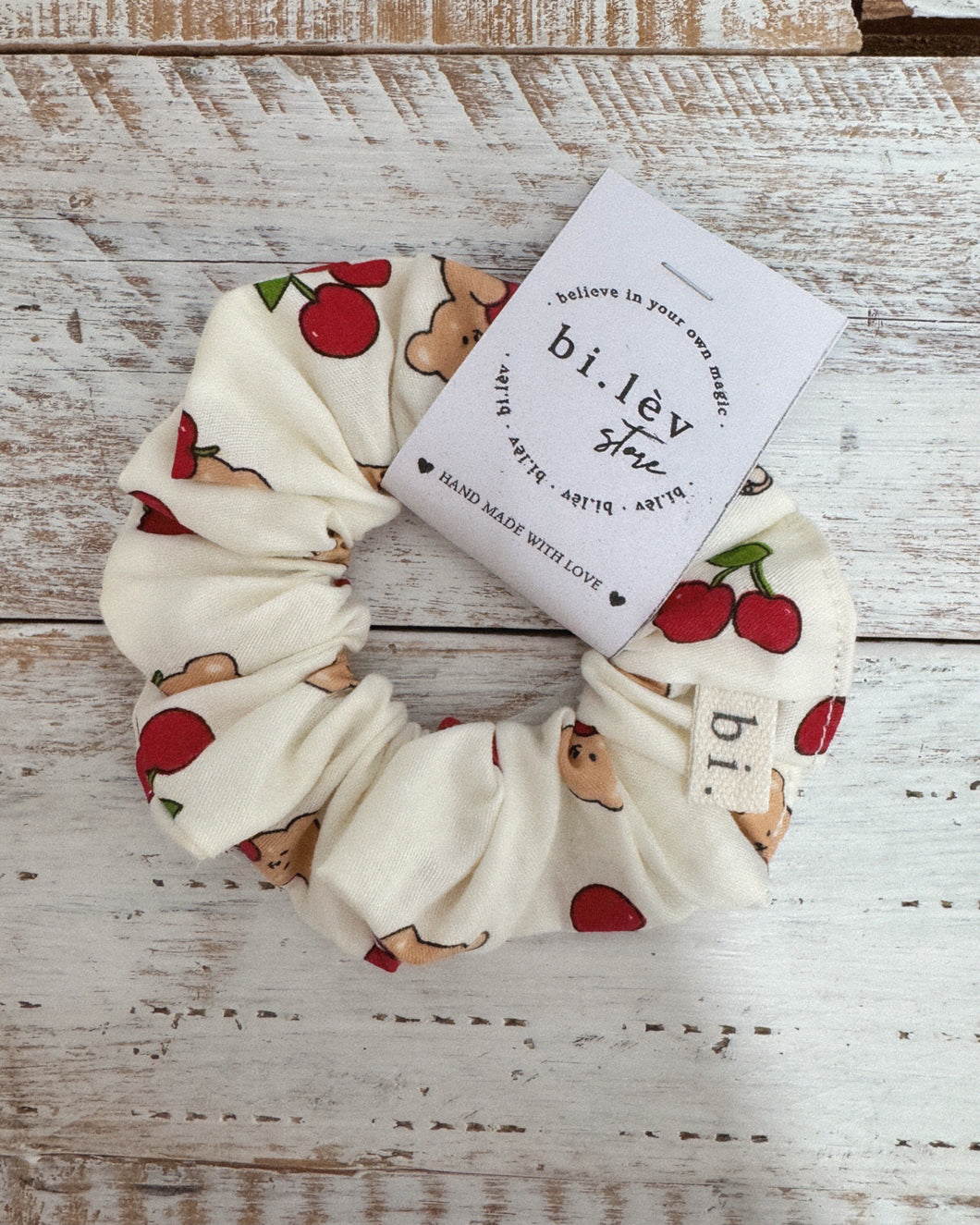 BEAR & CHERRIES Scrunchie
