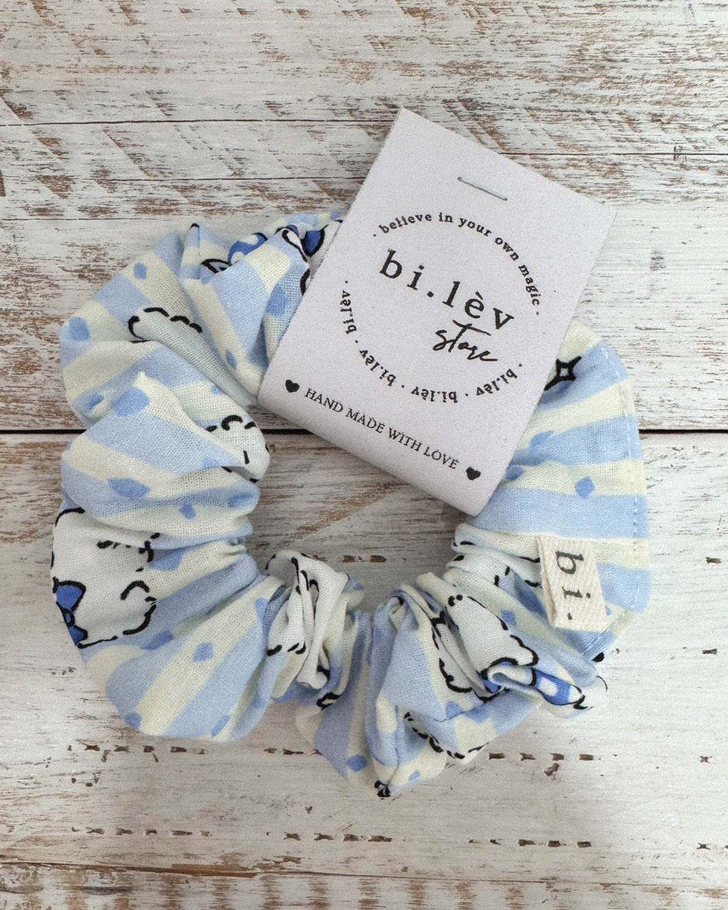 PUPPY BLUE Scrunchie
