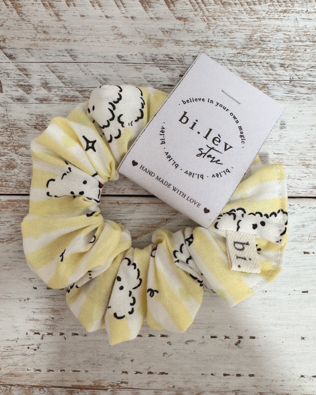 PUPPY YELLOW Scrunchie