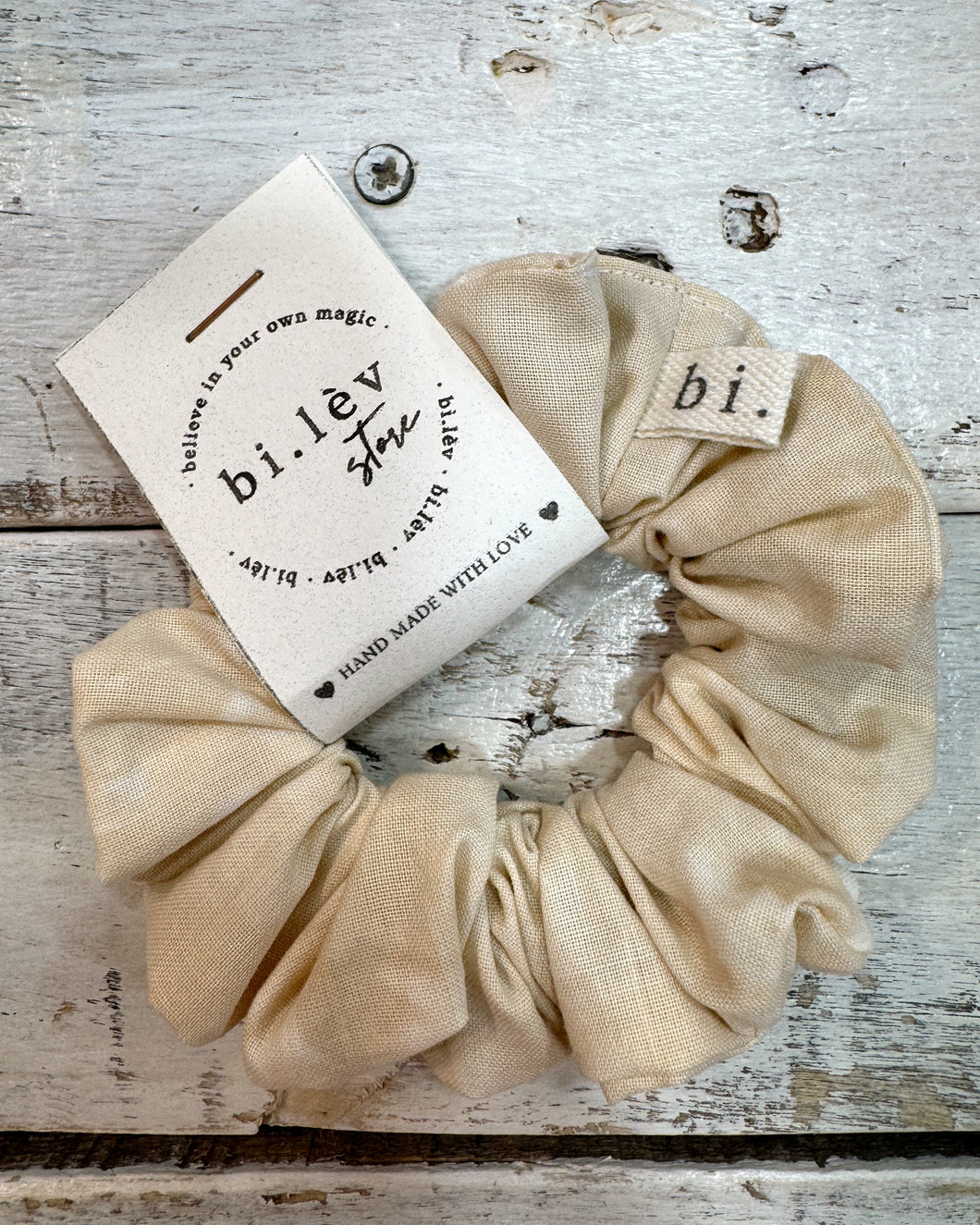 LATTE MACCHIATO COTTON tie-dye scrunchie