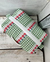 Load image into Gallery viewer, TULIP GINGHAM padded handmade pouch
