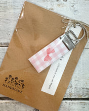 Load image into Gallery viewer, GINGHAM BOW Key Fob
