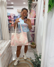 Load image into Gallery viewer, PINK KISS tie-dye tote bag XL
