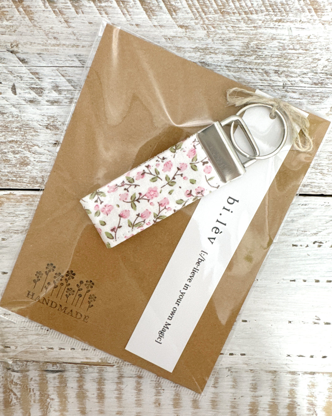 PINK FLOWERS Key Fob