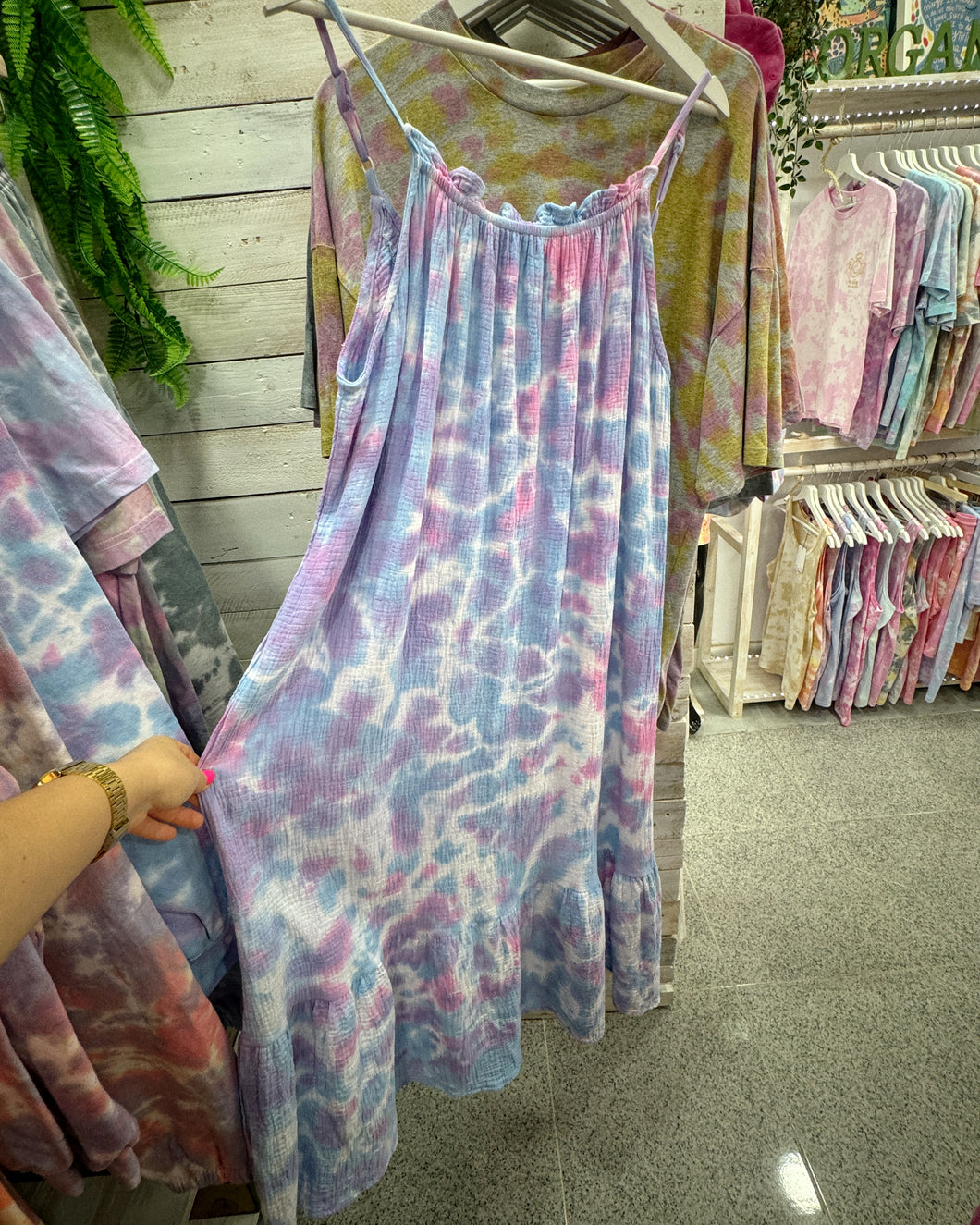 PINK N BLUE muslin tie-dye dress bi.lv store PINK N BLUE muslin tie-dye dress bi.lv store