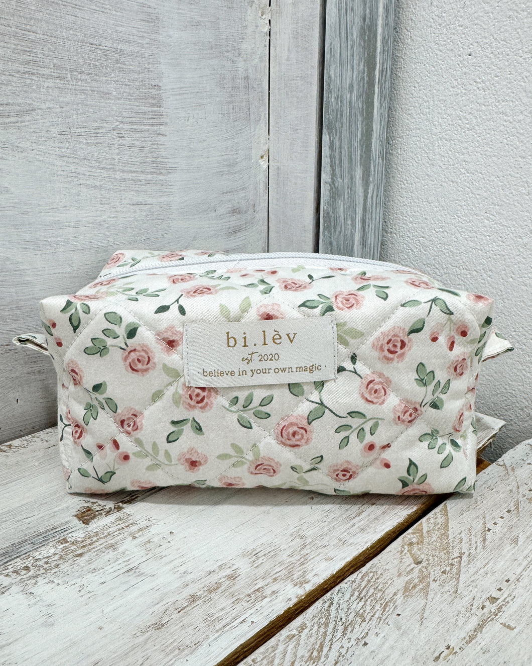 ROSE padded handmade pouch
