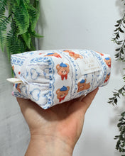 Load image into Gallery viewer, PARISIAN TEDDY BOXY padded handmade pouch
