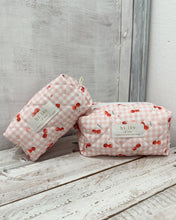 Load image into Gallery viewer, SWEET CHERRY BOXY padded handmade pouch
