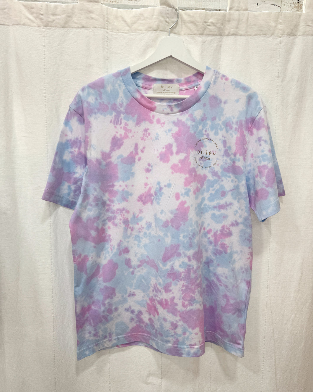 SOFT PINK N BLUE - Tie Dye Organic Cotton T-shirt