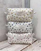 Load image into Gallery viewer, BLUE ROSES padded handmade pouch
