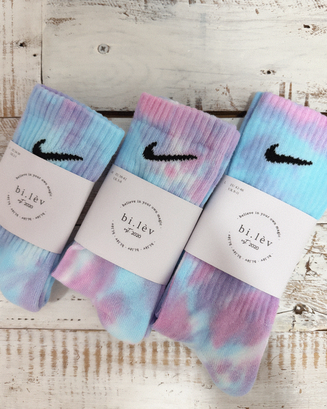 SUGAR CANDY tie-dye crew socks