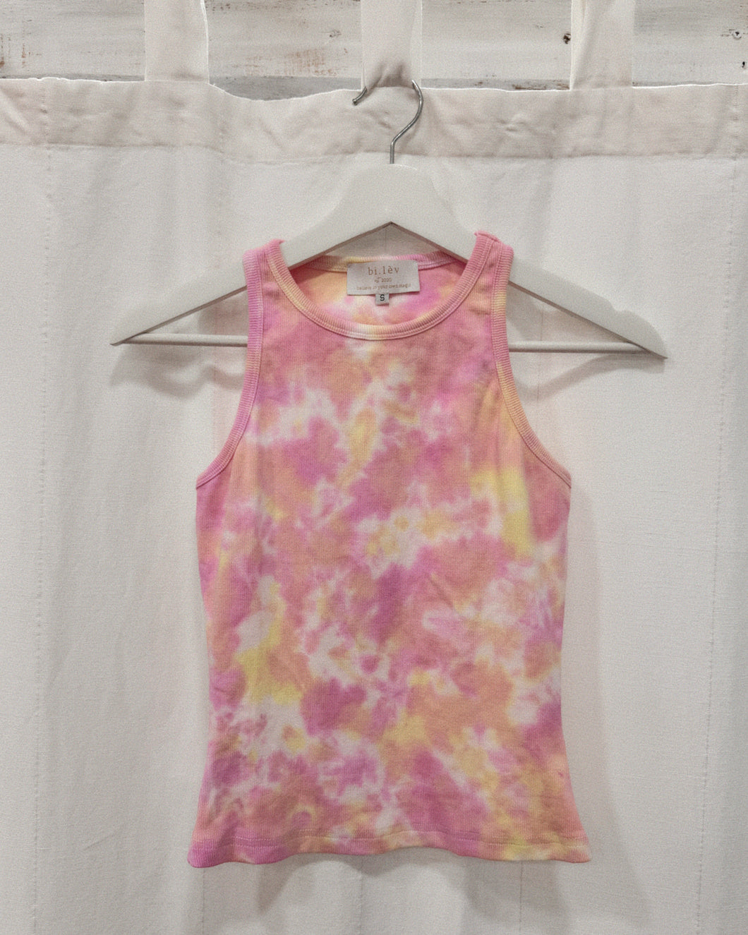 PEACHY SUNSET ribbed tank top