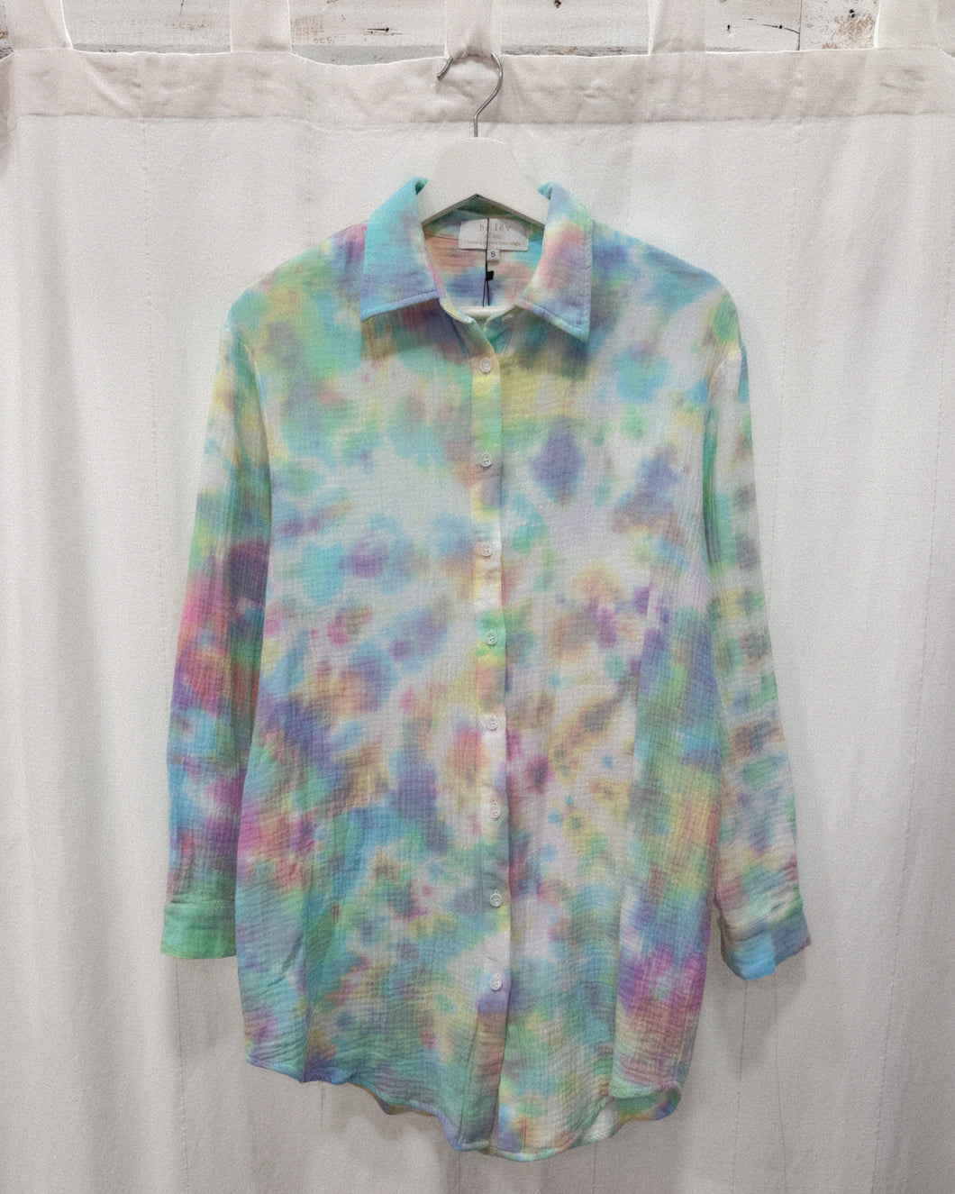 RAINBOW DREAM cover-up shirt dress