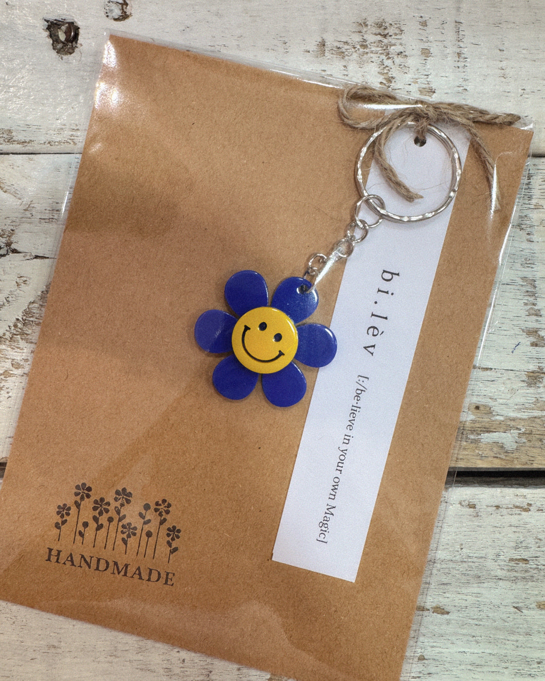 DAISY SMILE Blue Key Ring